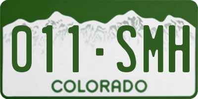 CO license plate 011SMH