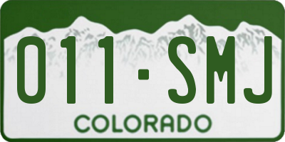 CO license plate 011SMJ