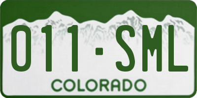 CO license plate 011SML