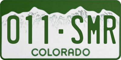 CO license plate 011SMR