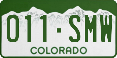CO license plate 011SMW
