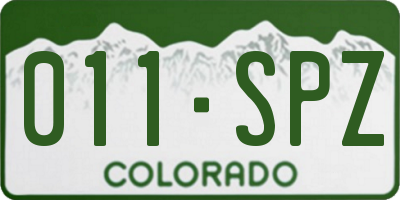 CO license plate 011SPZ