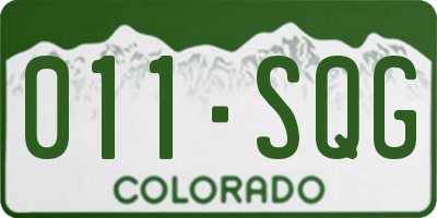 CO license plate 011SQG