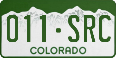 CO license plate 011SRC