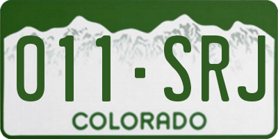 CO license plate 011SRJ