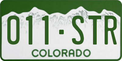 CO license plate 011STR