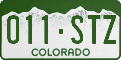 CO license plate 011STZ