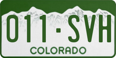 CO license plate 011SVH