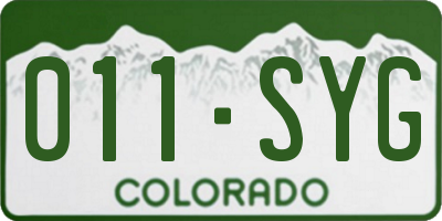 CO license plate 011SYG