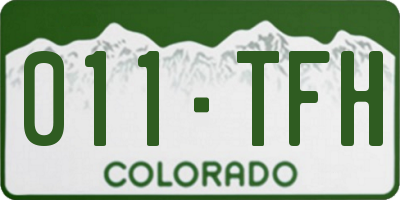 CO license plate 011TFH