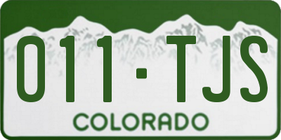 CO license plate 011TJS