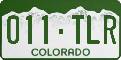 CO license plate 011TLR