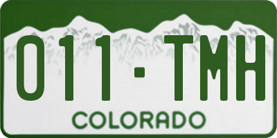 CO license plate 011TMH