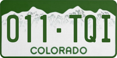 CO license plate 011TQI