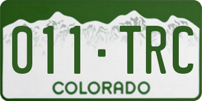 CO license plate 011TRC