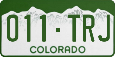 CO license plate 011TRJ