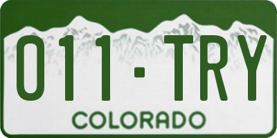 CO license plate 011TRY