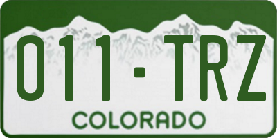 CO license plate 011TRZ