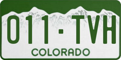 CO license plate 011TVH
