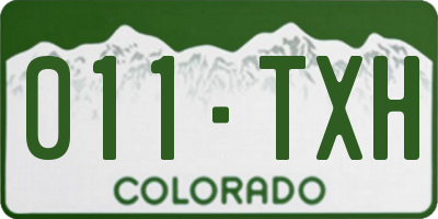 CO license plate 011TXH