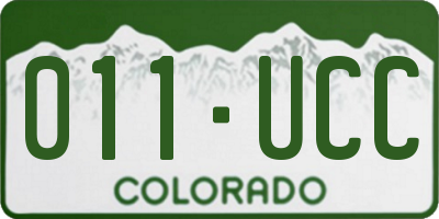 CO license plate 011UCC