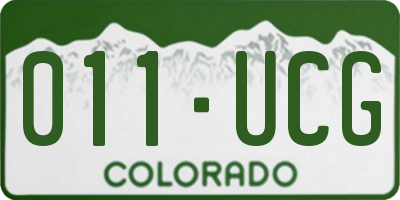 CO license plate 011UCG