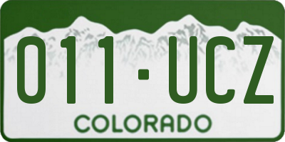 CO license plate 011UCZ