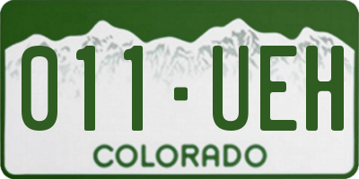 CO license plate 011UEH