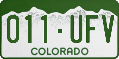CO license plate 011UFV