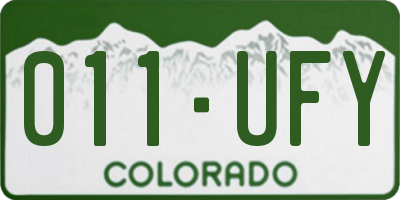 CO license plate 011UFY