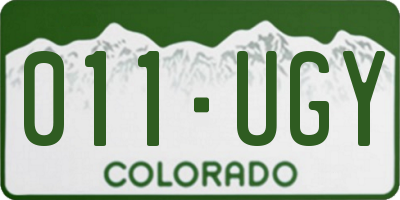 CO license plate 011UGY
