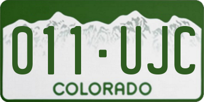 CO license plate 011UJC