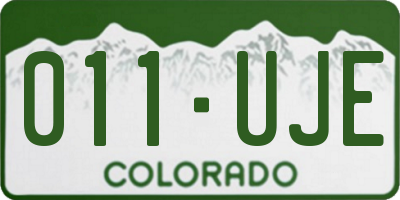 CO license plate 011UJE