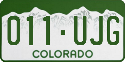 CO license plate 011UJG