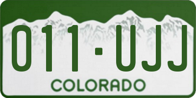 CO license plate 011UJJ