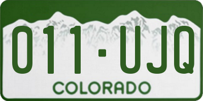 CO license plate 011UJQ