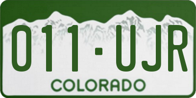 CO license plate 011UJR