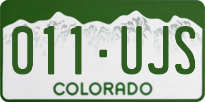 CO license plate 011UJS