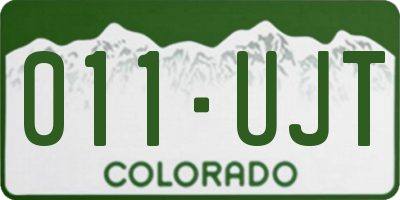 CO license plate 011UJT