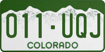 CO license plate 011UQJ