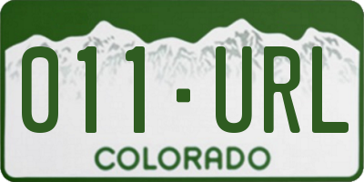 CO license plate 011URL