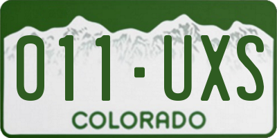 CO license plate 011UXS