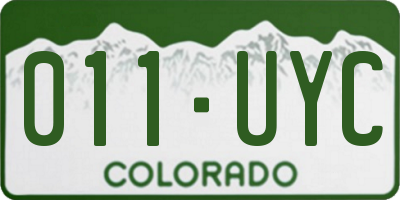 CO license plate 011UYC