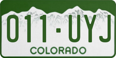 CO license plate 011UYJ