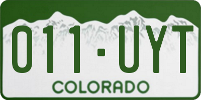 CO license plate 011UYT