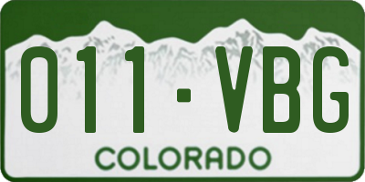 CO license plate 011VBG