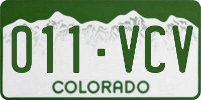 CO license plate 011VCV
