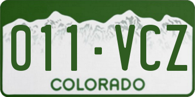 CO license plate 011VCZ