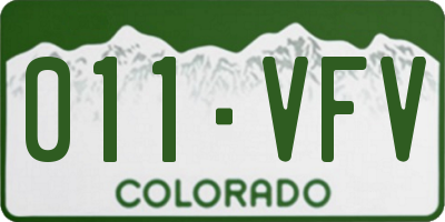 CO license plate 011VFV
