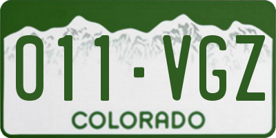 CO license plate 011VGZ